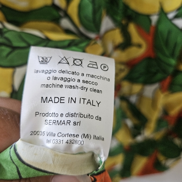 Alessandro Enriquez Lemon Print Fit and Flare Dress IT 42 NWT - Picture 14 of 14